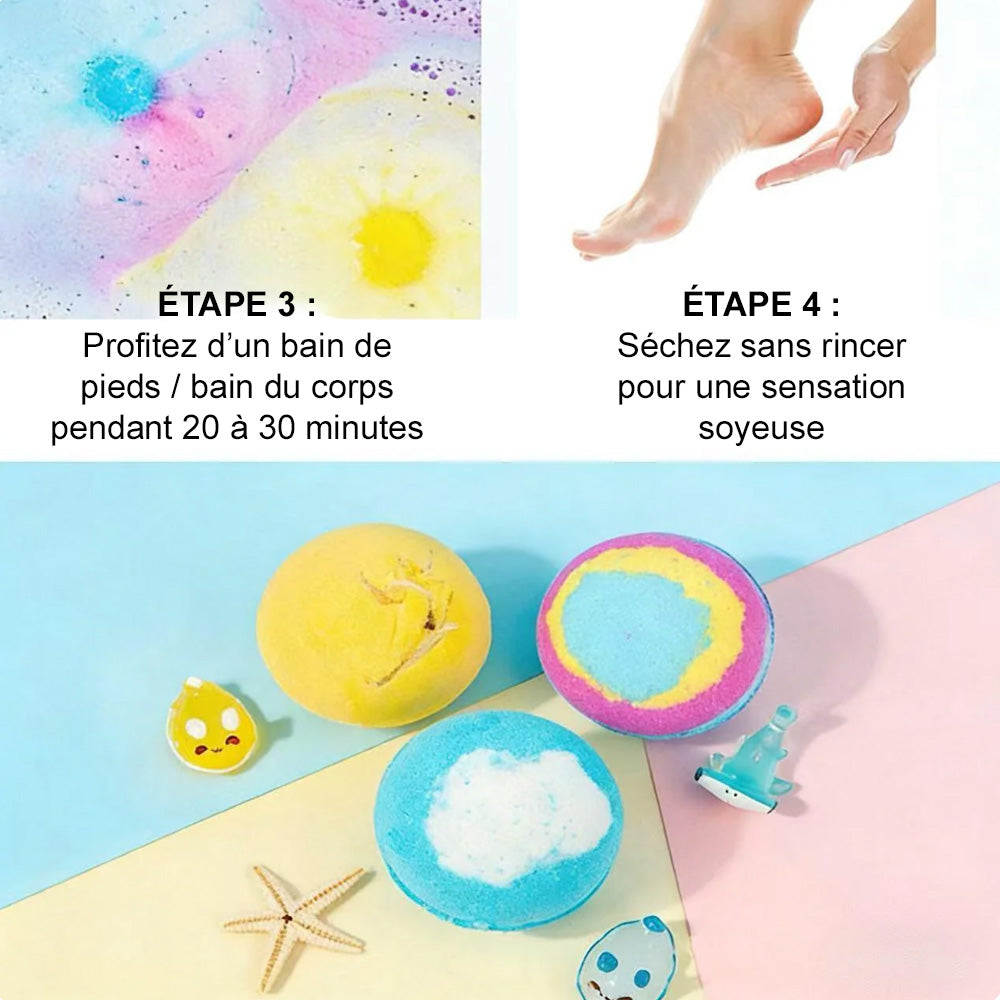 🛁🫧 corakio® Coffret Cadeau de Bombes de Bain pour Enfants – Transformez Chaque Bain en une Aventure Magique 🎁