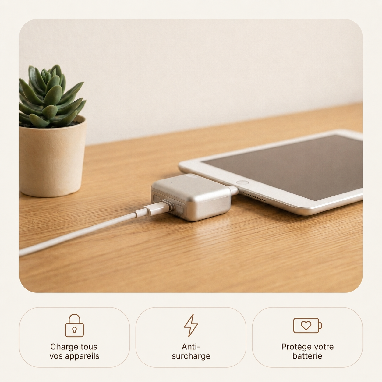 🛡️ Corakio® Protection de Charge Type-C à Déconnexion Automatique – Adaptateur Anti-Surcharge 140W pour une Charge de Nuit en Toute Sécurité