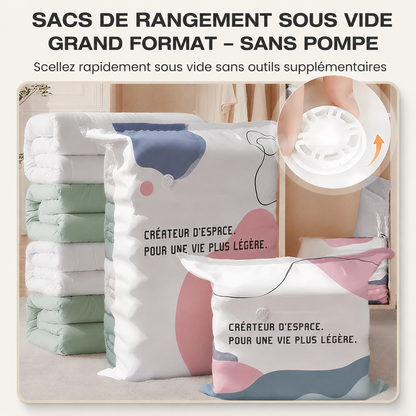 ♥️Corakio® Sac de Rangement Sous Vide Haute Capacité pour Vêtements et Couettes
