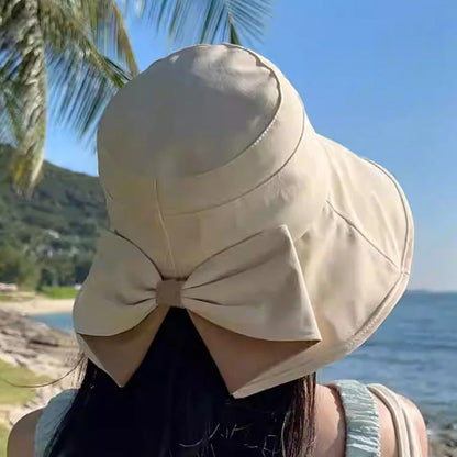 👒 Offre limitée : -50 % aujourd’hui ! ✨ Chapeau de soleil femme avec nœud – Large bord pour une protection élégante contre le soleil 🎀