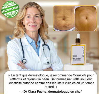 🪄Corakio® Silk Body Oil🍋 – Huile Raffermissante Corps Anti-Âge | Lisse, Lifte & Hydrate la Peau | Réduit les Rides & Restaure l’Élasticité Jeune