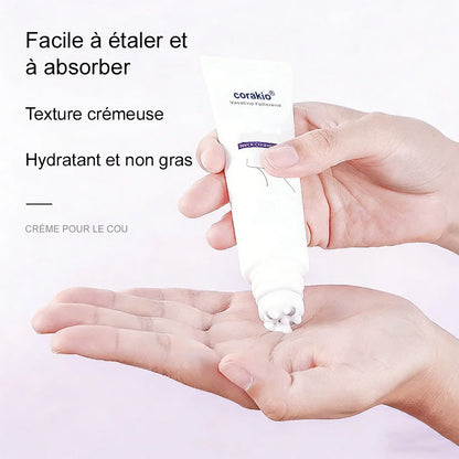 ✨corakio® Crème de massage pour le cou à rouleau ✨ Collagène & acide hyaluronique | Raffermit le cou, atténue l’apparence des rides et du double menton