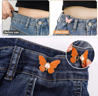 🆙🔥 8PCS – Pinces Papillon Ajuste-Taille