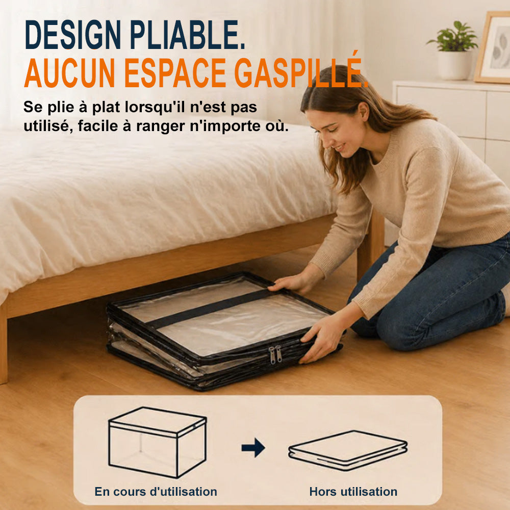 💕 VENTE FLASH — Boîte de Rangement Transparente XL 🧺 Gardez Votre Maison Organisée
