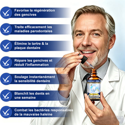 💡corakio® Soin Réparateur Buccal, Gouttes Concentrées au Venin d'Abeille contre le Déchaussement, Saignements & Plaque - Alternative au Bain de Bouche