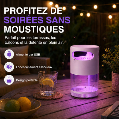 🦟 Lampe Anti-Moustiques UV USB – Protection Silencieuse & Sans Produits Chimiques 🌙