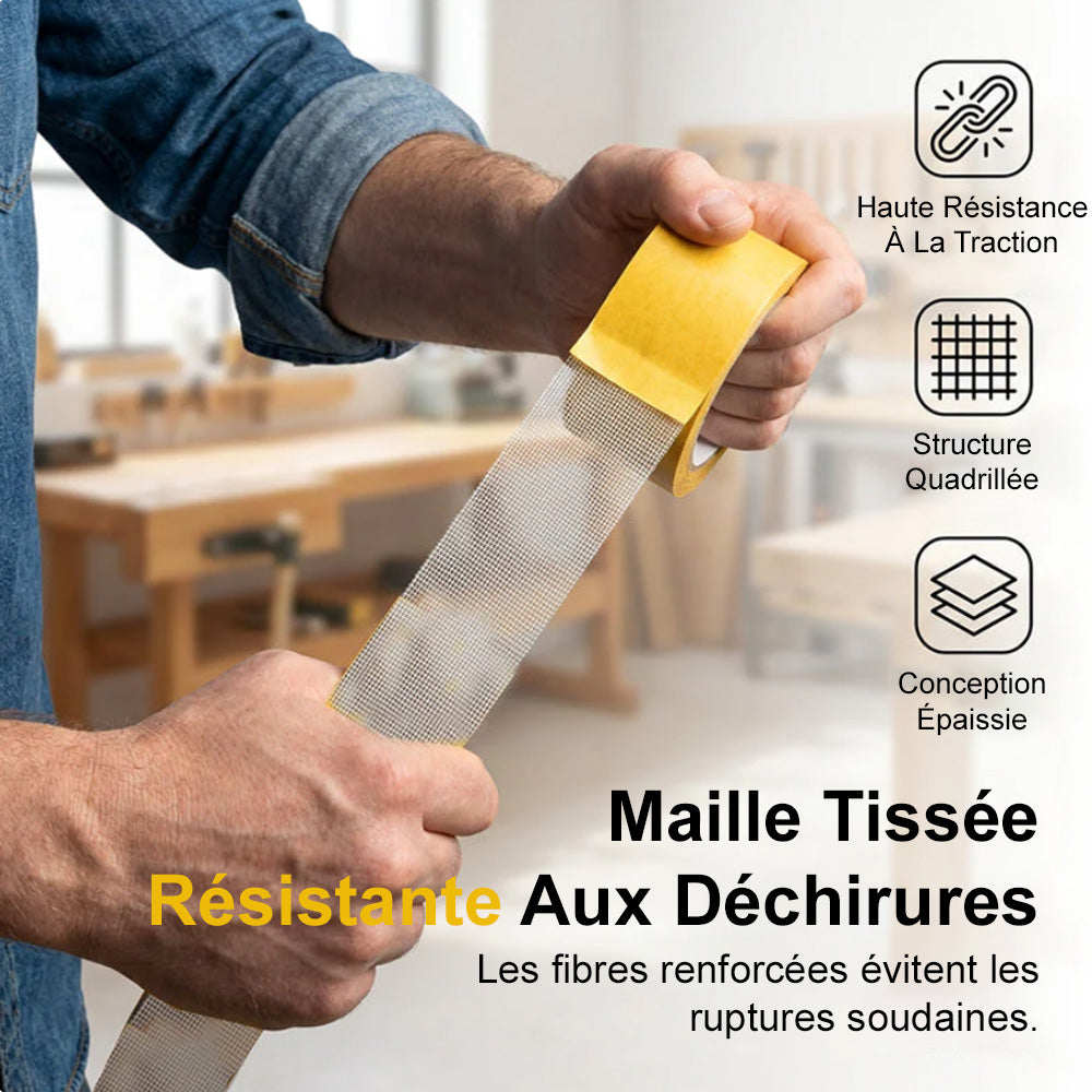 up🔥 DERNIER JOUR : 1 ACHETÉ = 1 OFFERT !! 🏠 Ruban adhésif double face en maille ultra-adhérent