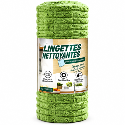 🏠 corakio® Chiffon Microfibre Déchirable – Nettoyez Sans Réutiliser de Chiffons Sales