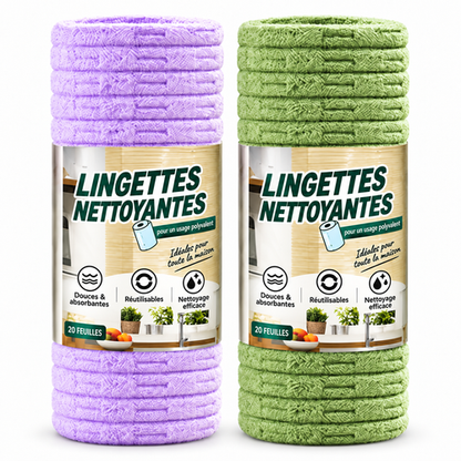 🏠 corakio® Chiffon Microfibre Déchirable – Nettoyez Sans Réutiliser de Chiffons Sales