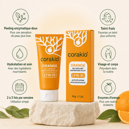 🆙corakio® Gel exfoliant à l’enzyme d’orange