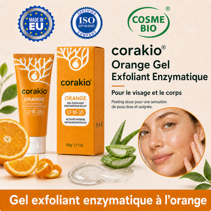 🆙corakio® Gel exfoliant à l’enzyme d’orange