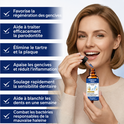 🦷 Corakio® Solution Bucco-Dentaire Réparatrice au Venin d’Abeille — Bain de Bouche Concentré pour Haleine Fraîche & Protection Anti-Plaque