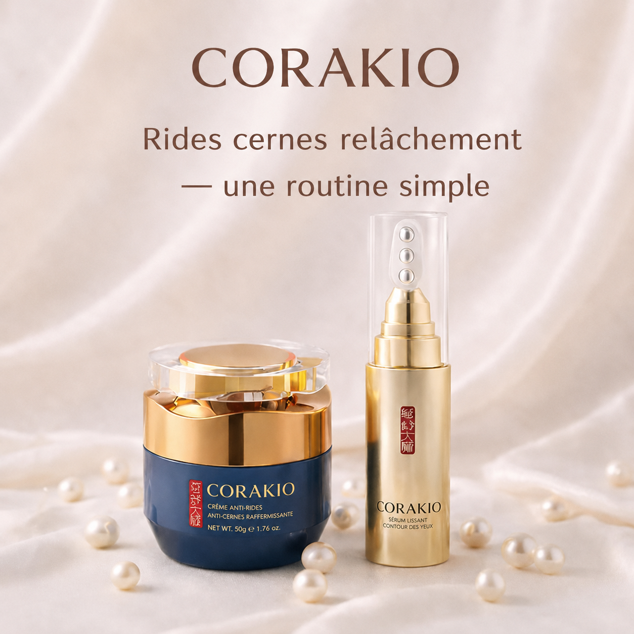 🌸Corakio® Crème Raffermissante Anti-Âge aux Polypeptides