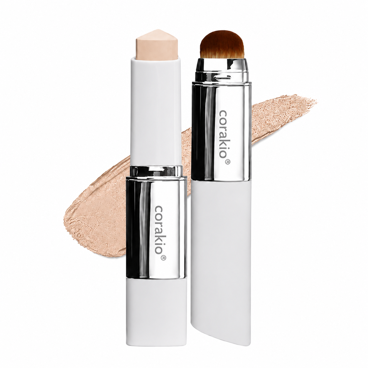 👝corakio®Fond de teint 2-en-1 - Teint parfait, en un clin d'œil