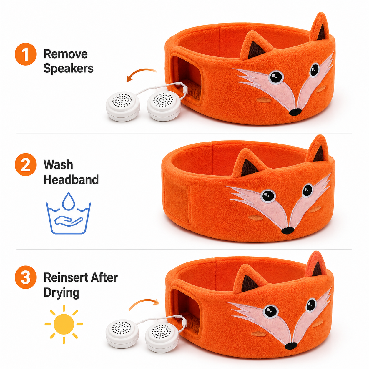 ☁️ Corakio® Casque Bandeau Bluetooth Sans Fil pour Enfants – Écouteurs Animaux Doux pour Voyage, Sommeil et École