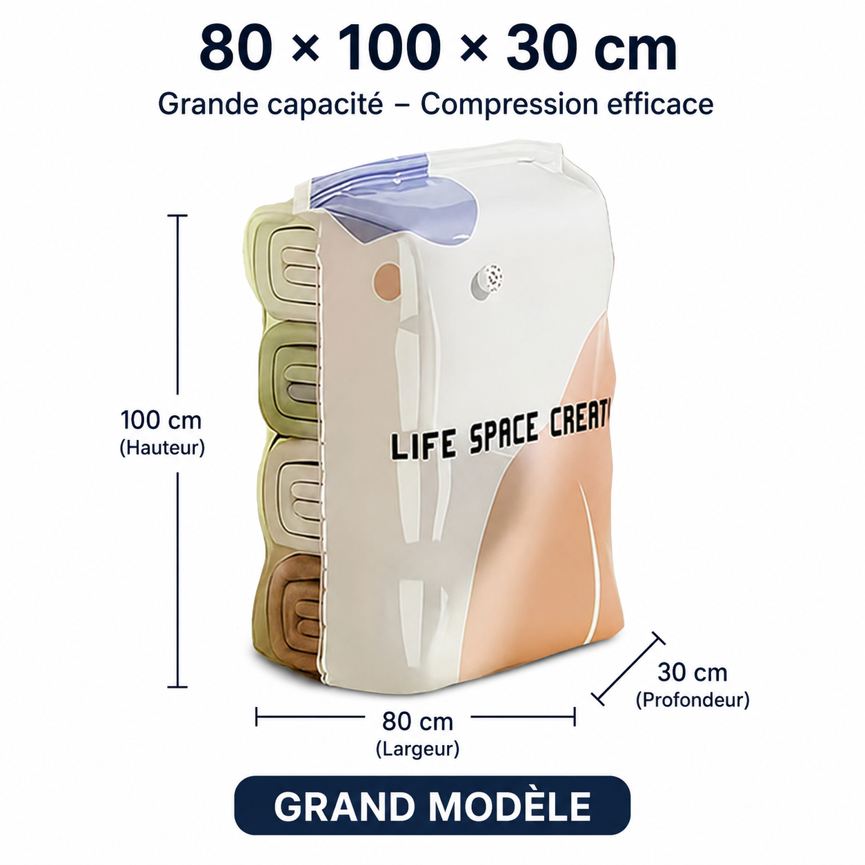 ♥️Corakio® Sac de Rangement Sous Vide Haute Capacité pour Vêtements et Couettes