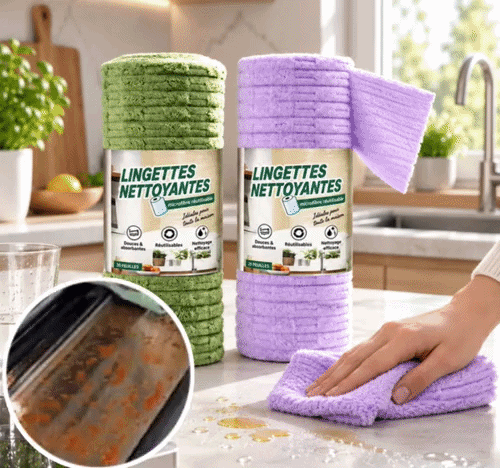 🏠 corakio® Chiffon Microfibre Déchirable – Nettoyez Sans Réutiliser de Chiffons Sales